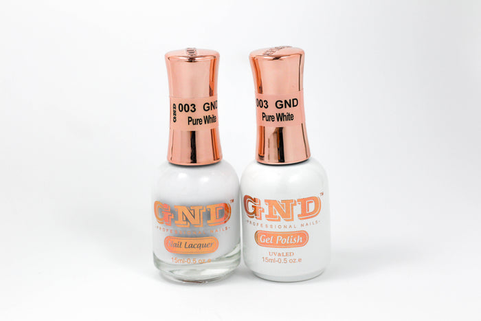 Gel & Lacquer Polish Set - 003 Pure White