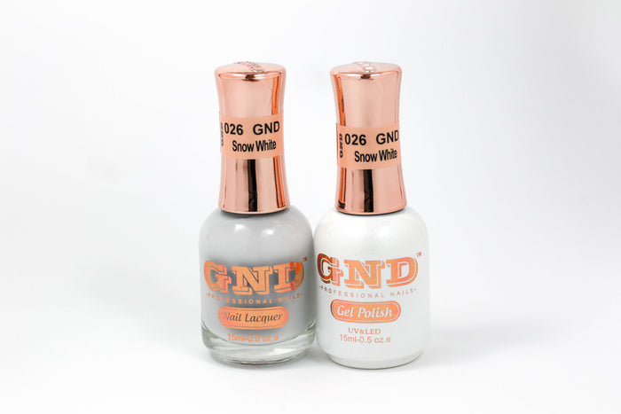 Gel & Lacquer Polish Set - 026 Snow White