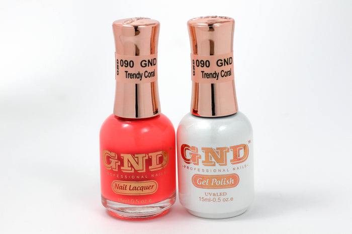 Gel & Lacquer Polish Set - 090 Trendy Coral
