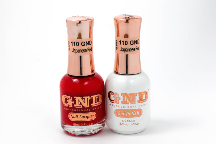 Gel & Lacquer Polish Set - 110 Japanese Red