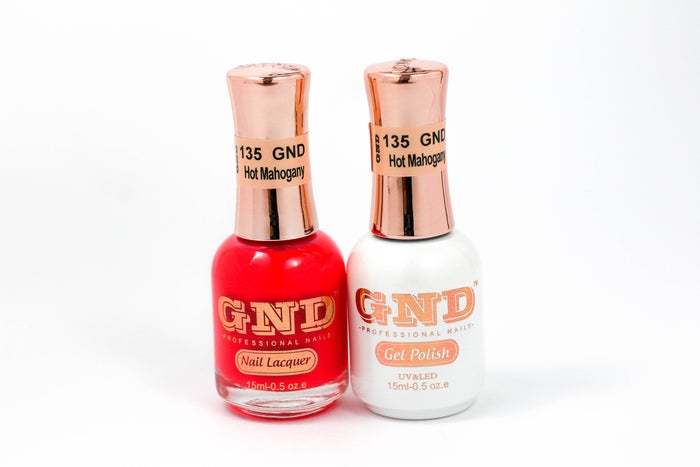 Gel & Lacquer Polish Set - 135 Hot Mahogany